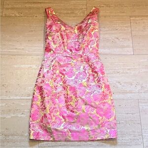 Floral Pink Sleeveless Dress
